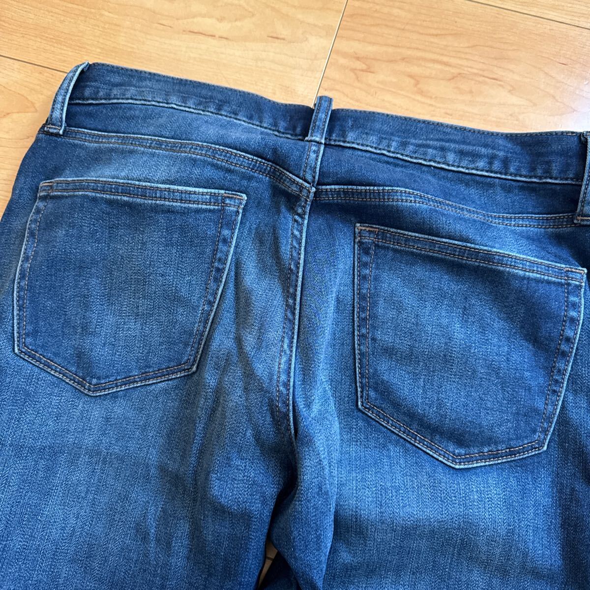 ユニクロ UNIQLO ストレッチ デニムパンツ ジーンズ W33（84cm）インディゴ ヒートテック