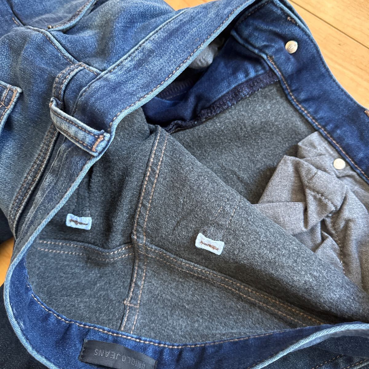 ユニクロ UNIQLO ストレッチ デニムパンツ ジーンズ W33（84cm）インディゴ ヒートテック