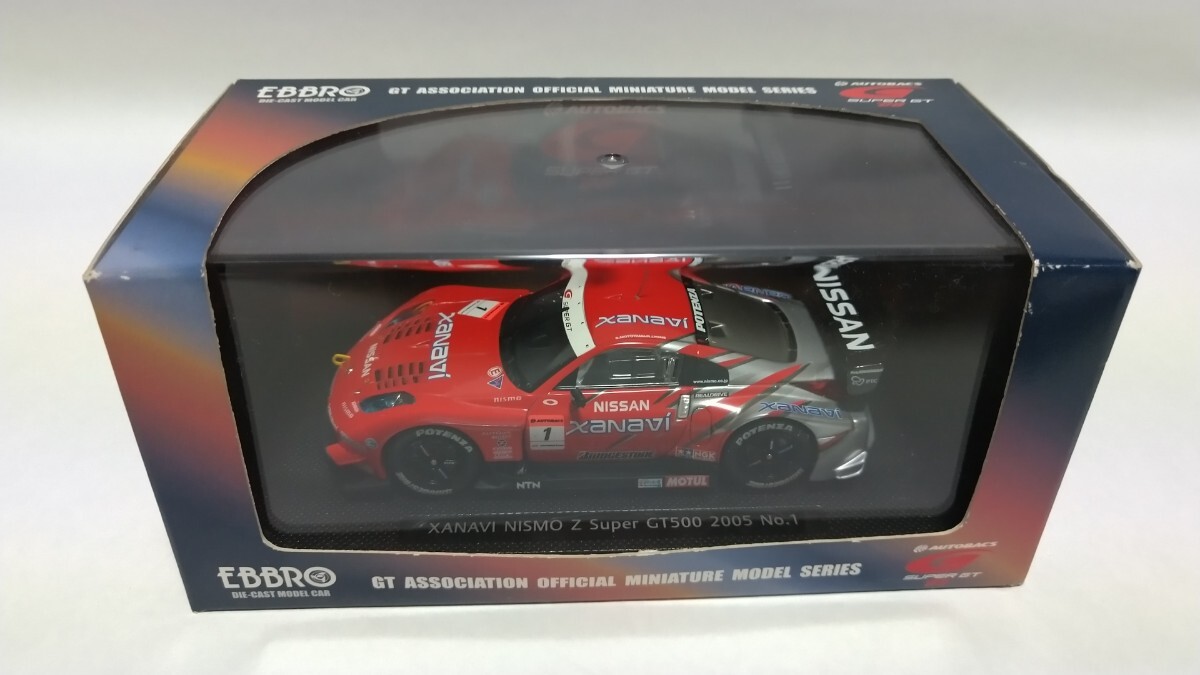 【美品】1/43 XANAVI NISMO Z 1号車 SuperGT500 2005 ミニチュアカー EBBRO製
