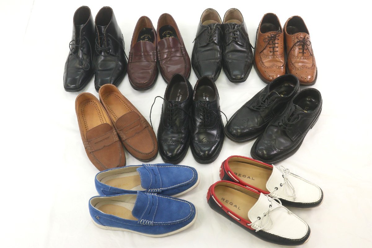 【9点】 REGAL リーガル レザー ローファー ビジネス シューズ 靴 サイズ 24 25 26.5 含む 紳士 メンズ まとめ売り 3388-SM