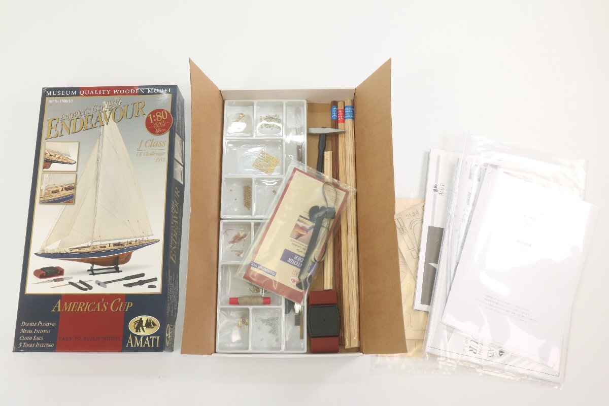 AMSTI　AMERICA’S CAP 1934 ENDEAVOUR エンデバー 木製 帆船 模型 1：80スケール 模型キット 未組立 3538-SM