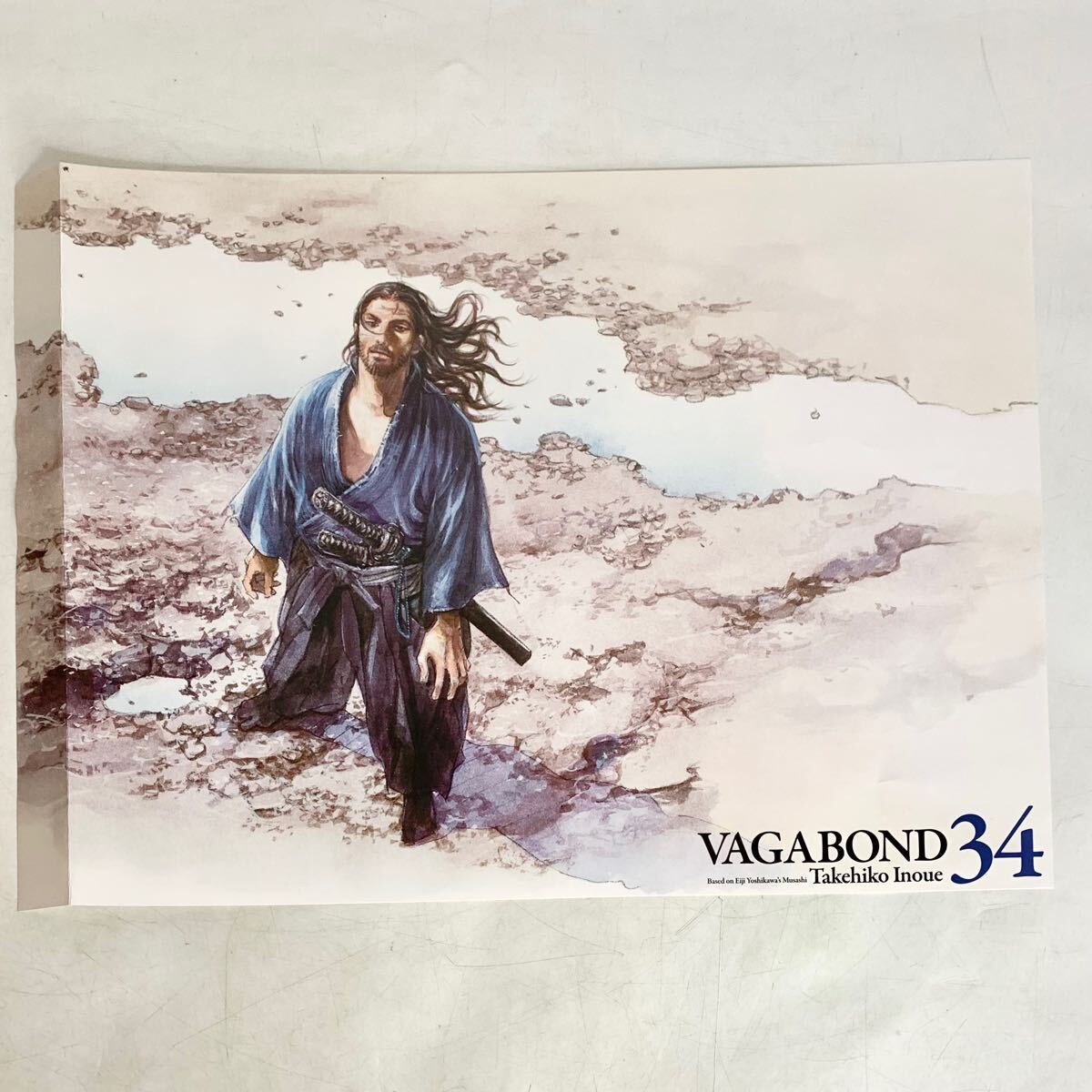バガボンド 34 ポスター 井上雄彦 B3 非売品 非売品 バカボンド 34巻 表紙デザイン ポスター B3サイズ 懸賞