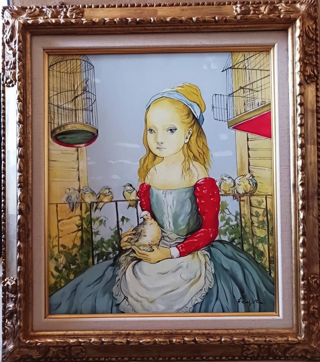 藤田嗣治/「鳩と少女」/F10号/額装【模写】手描油彩・人物画・サインあり/鑑定シール/タトウ箱付属(人物画)|売買されたオークション情報、Yahoo!オークション(旧ヤフオク!) の商品情報をアーカイブ公開 - オークファン(aucfan.com) 藤田嗣治/「鳩と少女」/F10号/額装【模写】手描油彩・人物画・サインあり/鑑定シール/タトウ箱付属(人物画)|売買されたオークション情報、Yahoo!オークション(旧ヤフオク!) の商品情報をアーカイブ公開 - オークファン(aucfan.com)