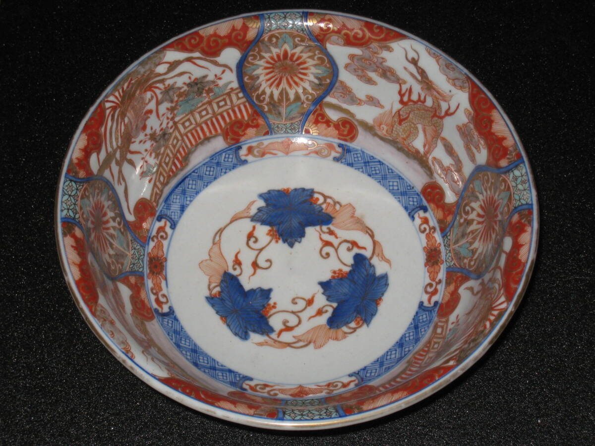 大聖寺伊万里 色絵 鶴に龍 赤玉丸紋の図 春寒鉢 3客 D932AS-fbpw fbpw-D932mS 大聖寺伊万里 色絵 鶴に龍 赤玉丸紋の図 春寒鉢 3