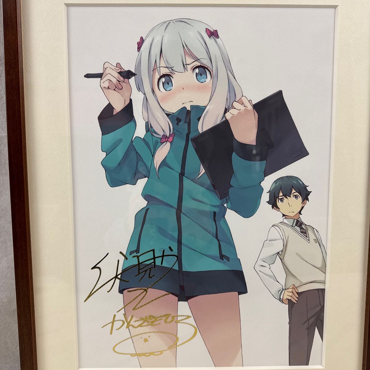 エロマンガ先生』著者&イラストレーター 箔押しサイン入り 複製 エロマンガ先生』著者&イラストレーター 箔押しサイン入り 複製