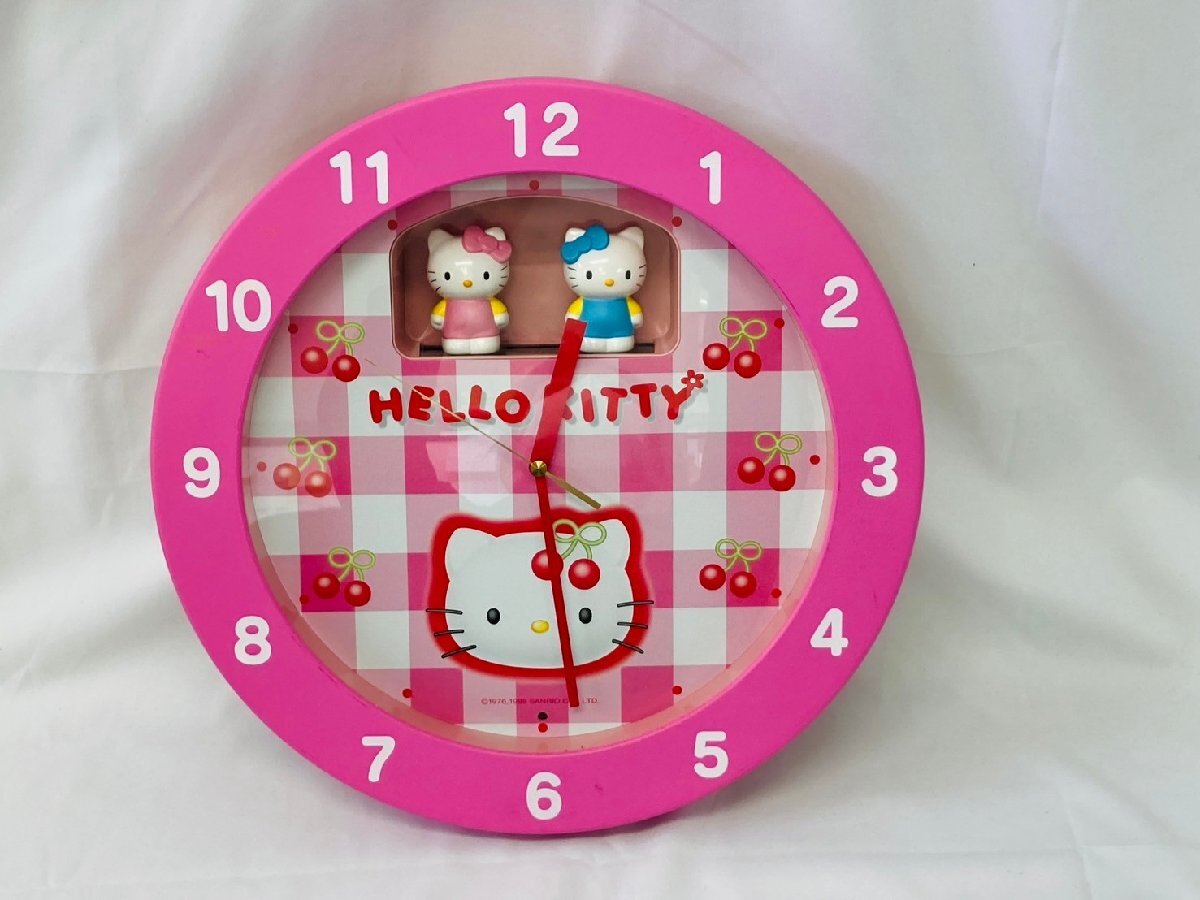 ☆サンリオ HELLO KITTYハローキティ 掛時計 4MH748 リズム時計 ☆サンリオ HELLO KITTYハローキティ 掛時計 4MH748 リズム時計