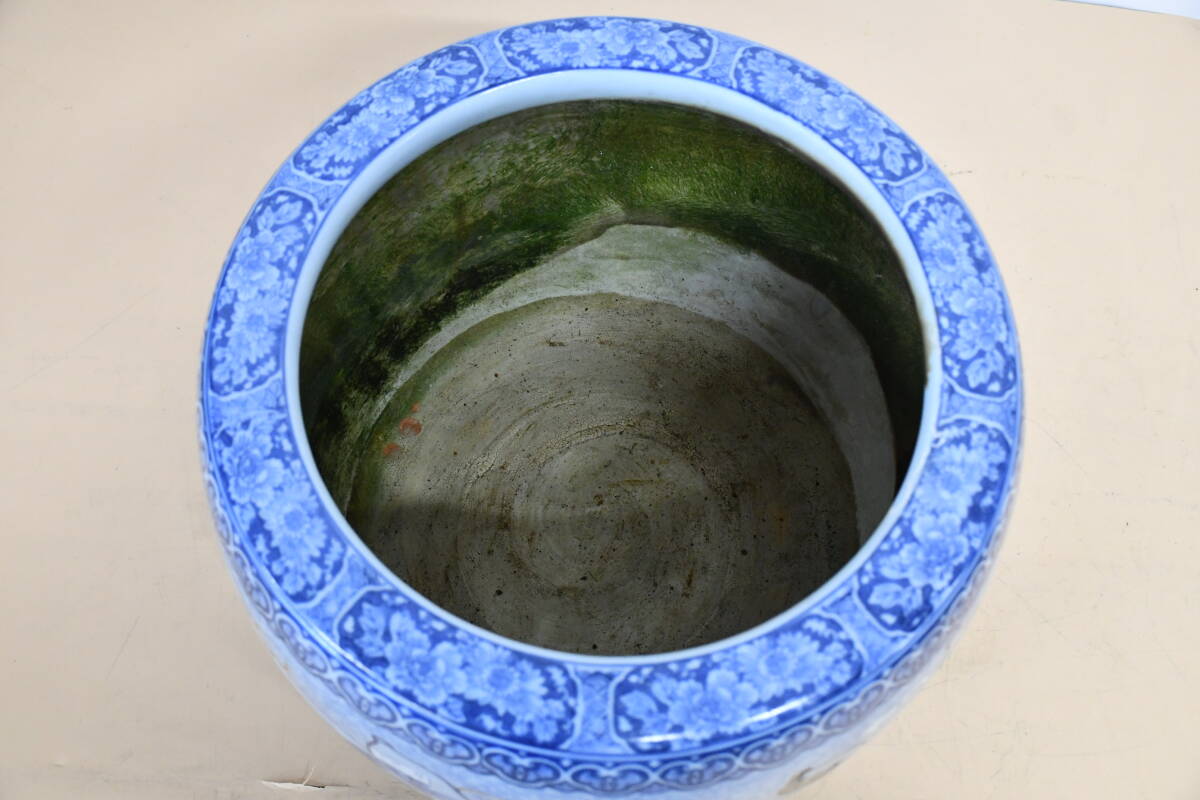 PY1-134【現状品】火鉢 鉢 鶴 ひょうたん 大型火鉢 総重量 約 PY1-134【現状品】火鉢 鉢 鶴 ひょうたん 大型火鉢 総重量 約