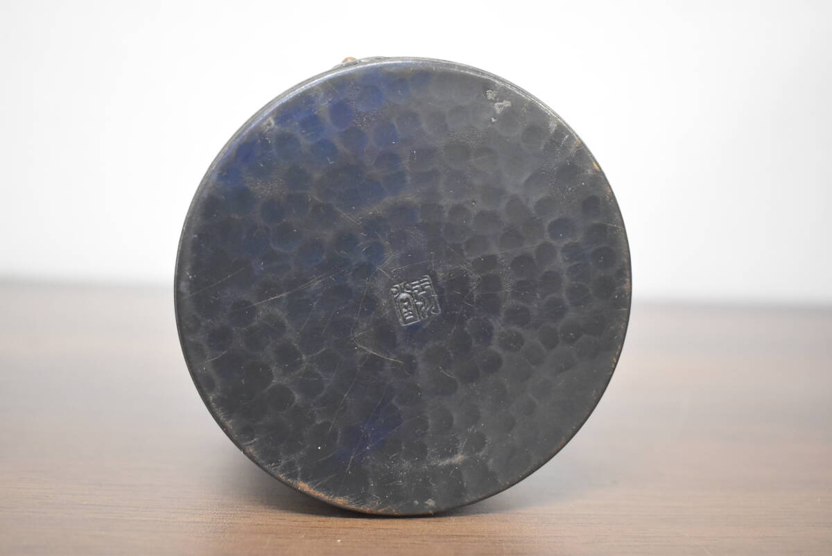 WD1-28 【現状品】 玉川堂 鎚起銅器 茶器揃い 薬缶 茶筒 2点 WD1-28 【現状品】 玉川堂 鎚起銅器 茶器揃い 薬缶 茶筒 2点