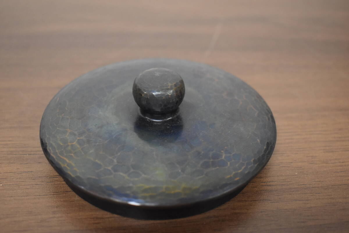 WD1-28 【現状品】 玉川堂 鎚起銅器 茶器揃い 薬缶 茶筒 2点 WD1-28 【現状品】 玉川堂 鎚起銅器 茶器揃い 薬缶 茶筒 2点