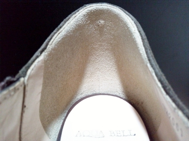 GINZA Kanematsu 銀座かねまつ AQUA BELL スエードレザーブーティ ショートブーツ インサイドジップ ハイヒール 茶色 ブラウン 日本製 22cm_画像8