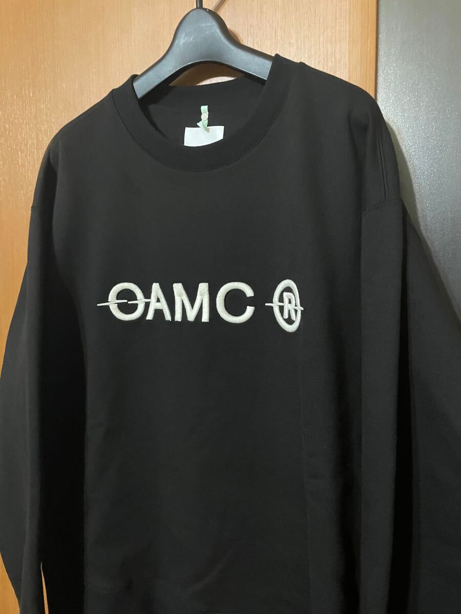 新品 定価63250円『OAMC』21A/WTILT CREWNECKフロント刺繍ロゴクルーネックスウェット オーエーエムシー スウェット L