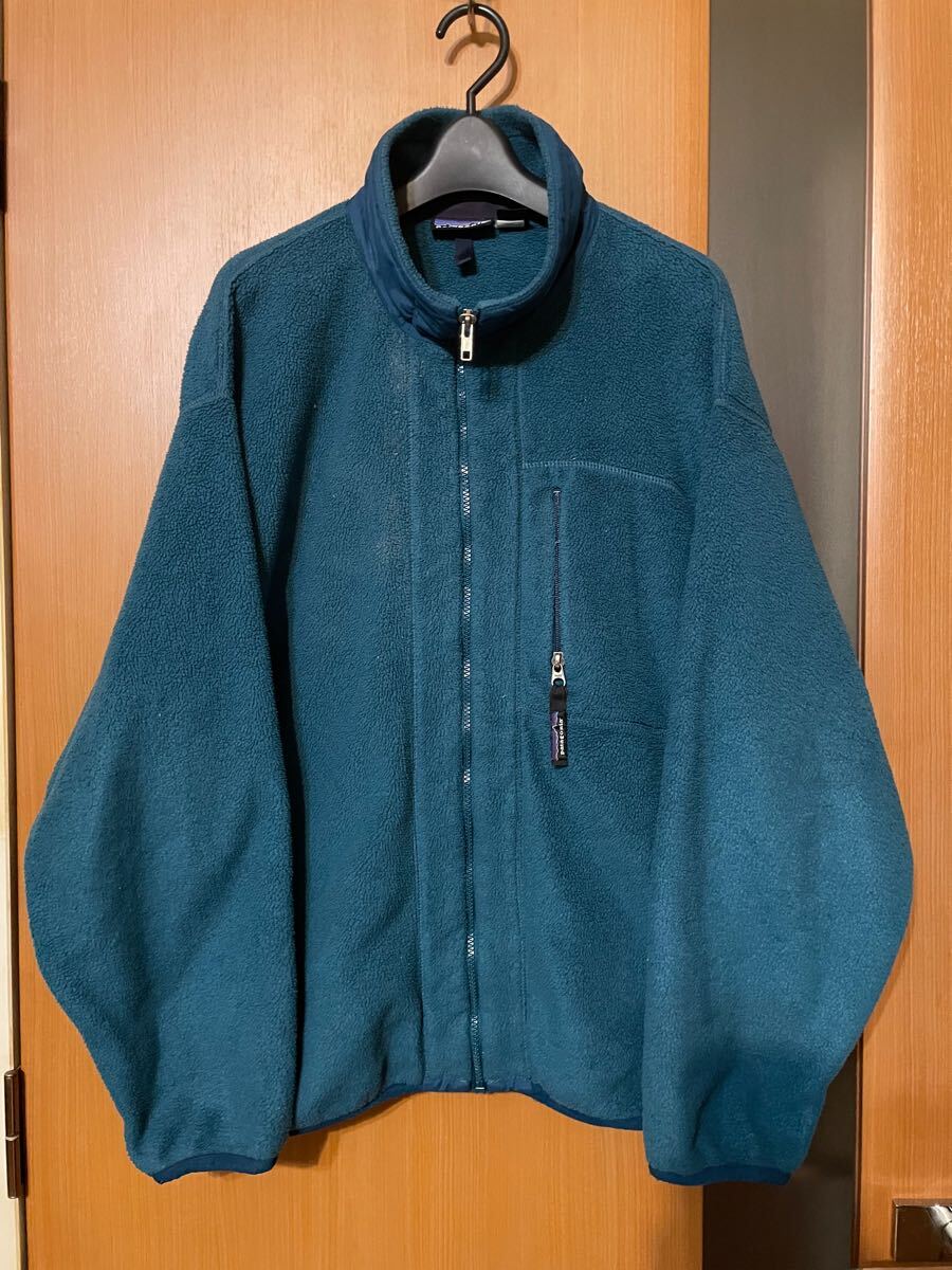 希少 94年『Patagonia』USA製ZIP UPフリースブルゾン パタゴニア アメリカ製 レトロカーディガン VINTAGE ヴィンテージ ビンテージ 古着 L