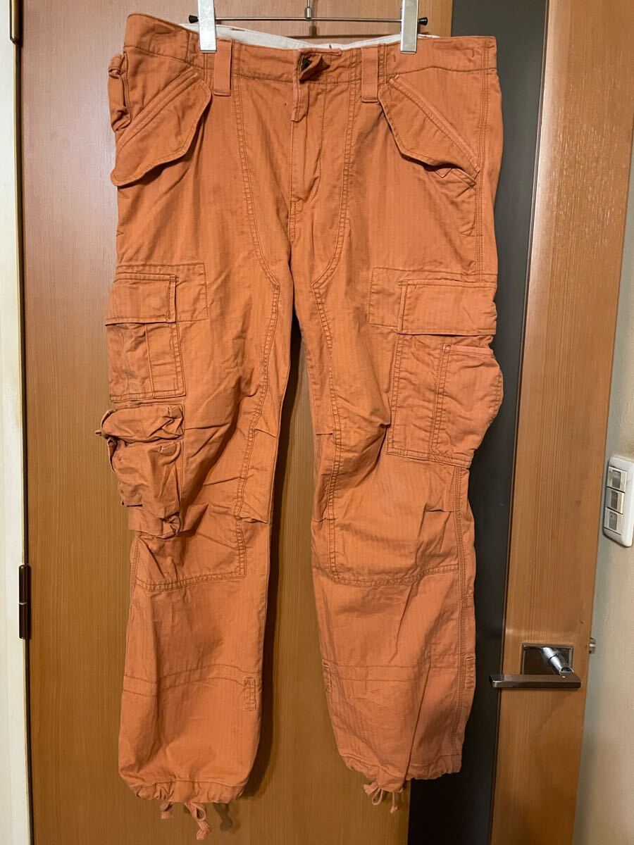 90s ラルフローレン カーゴパンツ パラシュート トラヴィス