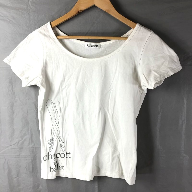 チャコット Chacott Tシャツ 半袖 バレー 綿100％ 白 Lサイズ 924181