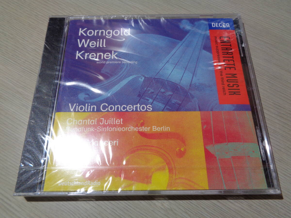 未開封/JOHN MAUCERI,RUNDFUNK-SINFONIEORCHESTER BERLIN/KORNGOLD:VIOLIN CONCERTO(CHANTAL JUILLET) etc.(DECCA:452 481-2 NEW CD