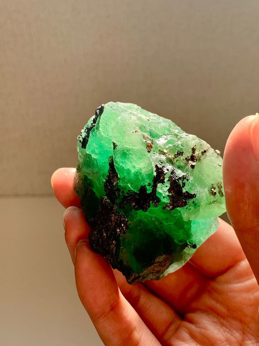 グリーンフローライト ペルー産　セロデパスコ　ミルポ鉱山　外国産鉱物標本 AAA級 原石 鉱物標本蛍石菱マンガン鉱ロードクロサイト天然石_画像9