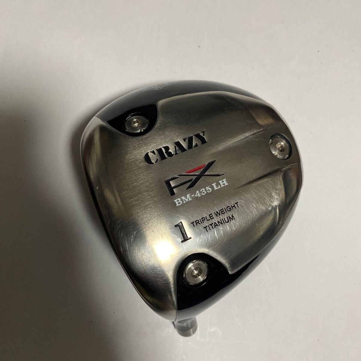 希少 左 CRAZY FX BM-435 LH TRIPLE WEIGHT TITANIUM クレイジー DR 1W ドライバー ヘッド単品