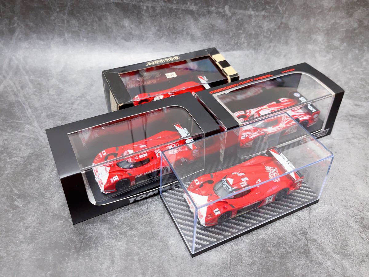 4台セット　1/43 トヨタ GT-One TS020 ルマン HPI ミニチャンプス　PMA トムス 限定　片山右京/鈴木利男/土屋圭市 Toyota