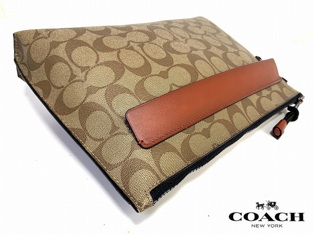 極美品 送料無料 コーチ メンズ COACH シグネチャー クラッチ 極美品 送料無料 コーチ メンズ COACH シグネチャー クラッチ