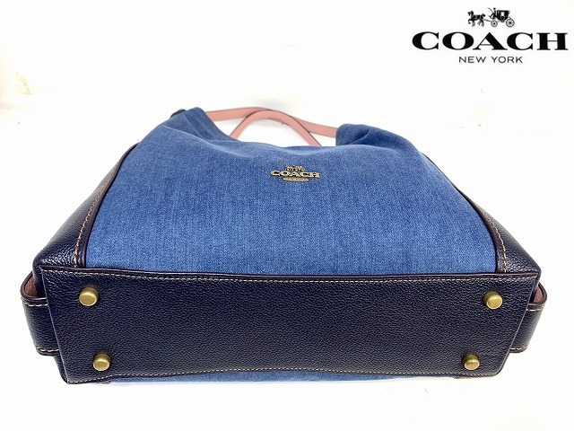 極美品 送料無料 コーチ COACH デニム ショルダーバッグ トート 極美品 送料無料 コーチ COACH デニム ショルダーバッグ トート
