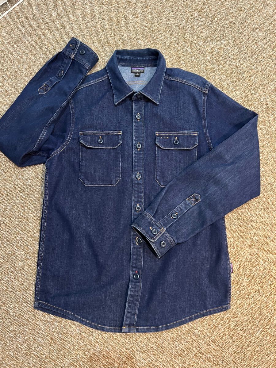 パタゴニア　patagonia デニムシャツ　長袖シャツ　ワークシャツ　メンズ　s アメリカ　カリフォルニア　フランネル ネルシャツ