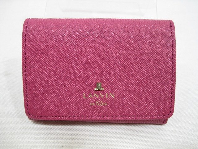 LANVIN / ランバン ミニウォレット ミニ財布 財布 三つ折り ピンク
