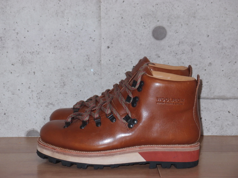 【送料無料】新品 WOOLRICH John Rich & Bros. レザー マウンテンブーツ 8 1/2 26.5cm ウールリッチ
