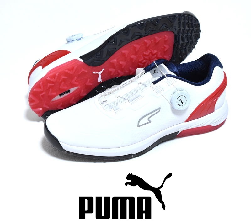 【送料無料】新品 PUMA GOLF アルファキャット ニトロ ディスク 27cm 378920-02 プーマ スパイクレス ゴルフシューズ ダイヤル