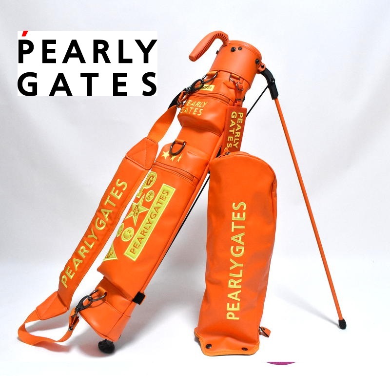 【送料無料】新品 PEARLY GATES ロゴ ＆ スマイル ワッペン セルフ スタンド ゴルフバッグ 053-1984900 パーリーゲイツ キャディバッグ