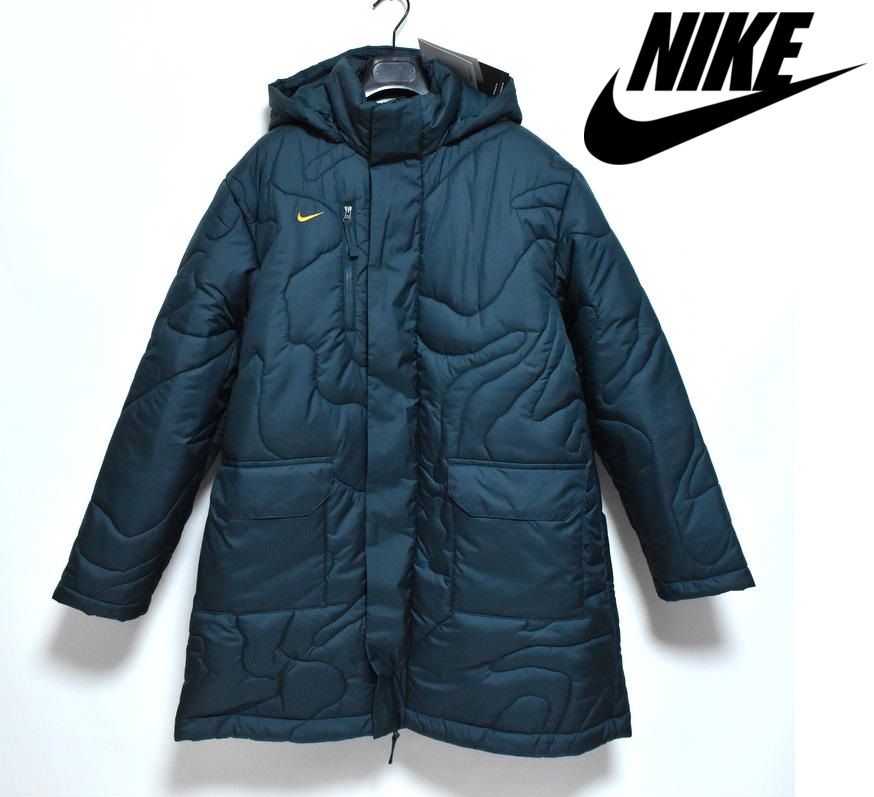 【送料無料】新品 NIKE Therma-FIT レペル サイドライン サッカージャケット S FB6337-328 中綿 保温 ベンチコート ★