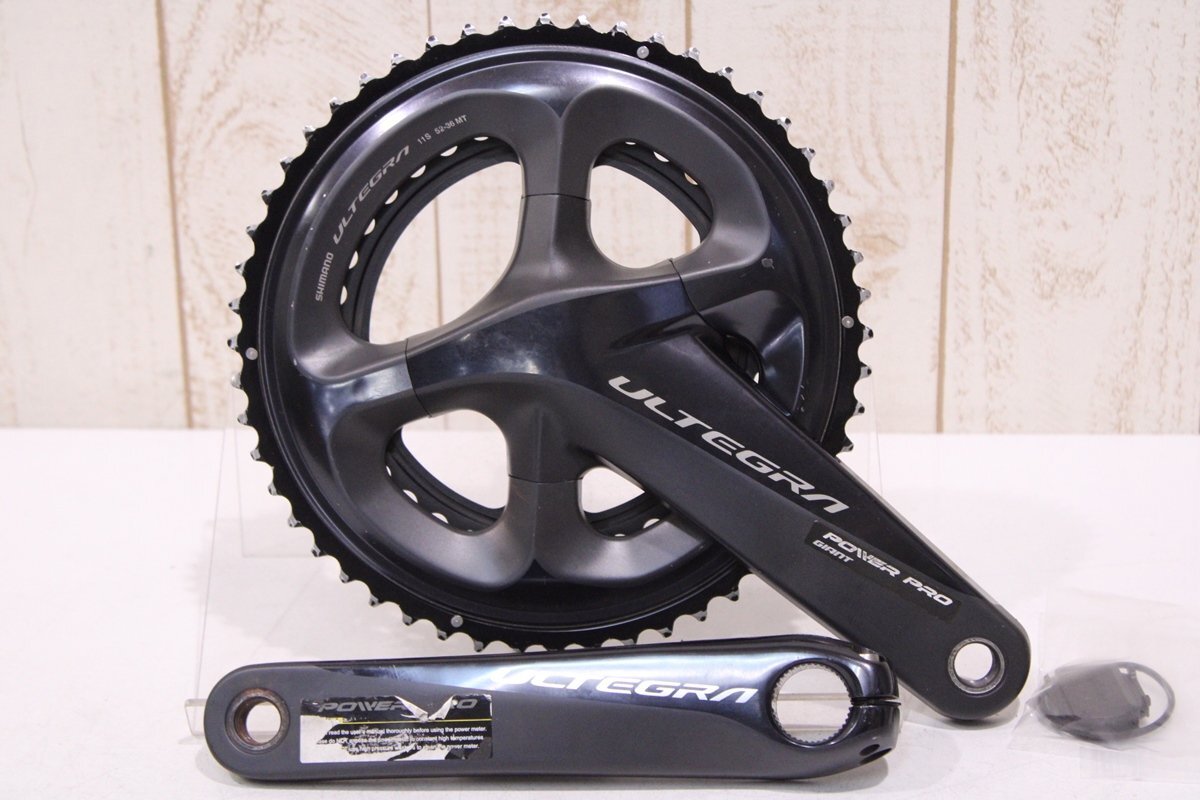 【2024年】お歳暮ギフト ★SHIMANO BCD:110mm 両側計測パワーメータークランクセット POWERPRO GIANT 2x11s 52/36T 172.5mm ULTEGRA FC-R8000 シマノ セット
