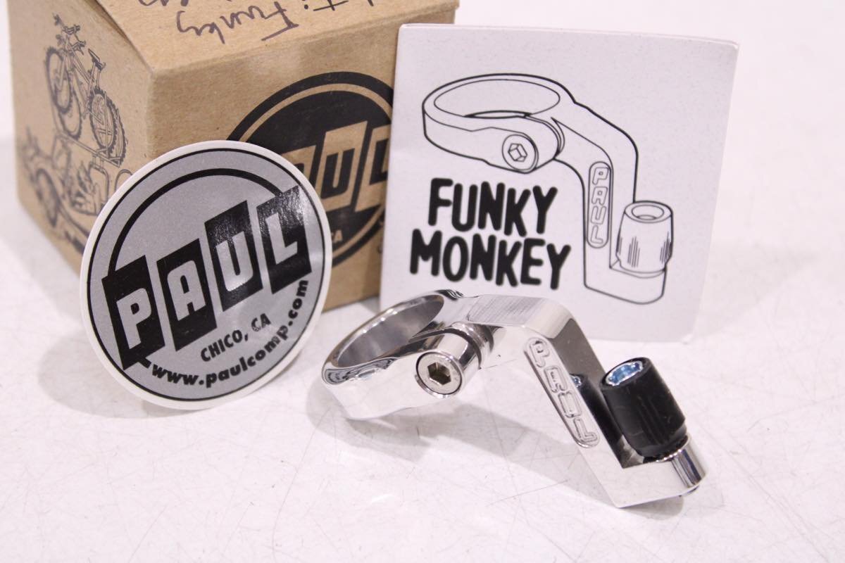 ★Paul ポール Funky Monkey Front 7/8” スレッドステム取付タイプ ケーブルストップ 極上品