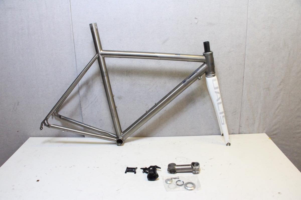 □□KUALIS クオリス Titanium road ISP チタンフレーム CHRISKING InSet ENVEフォーク チタンステム仕様 トップチューブ 535mm