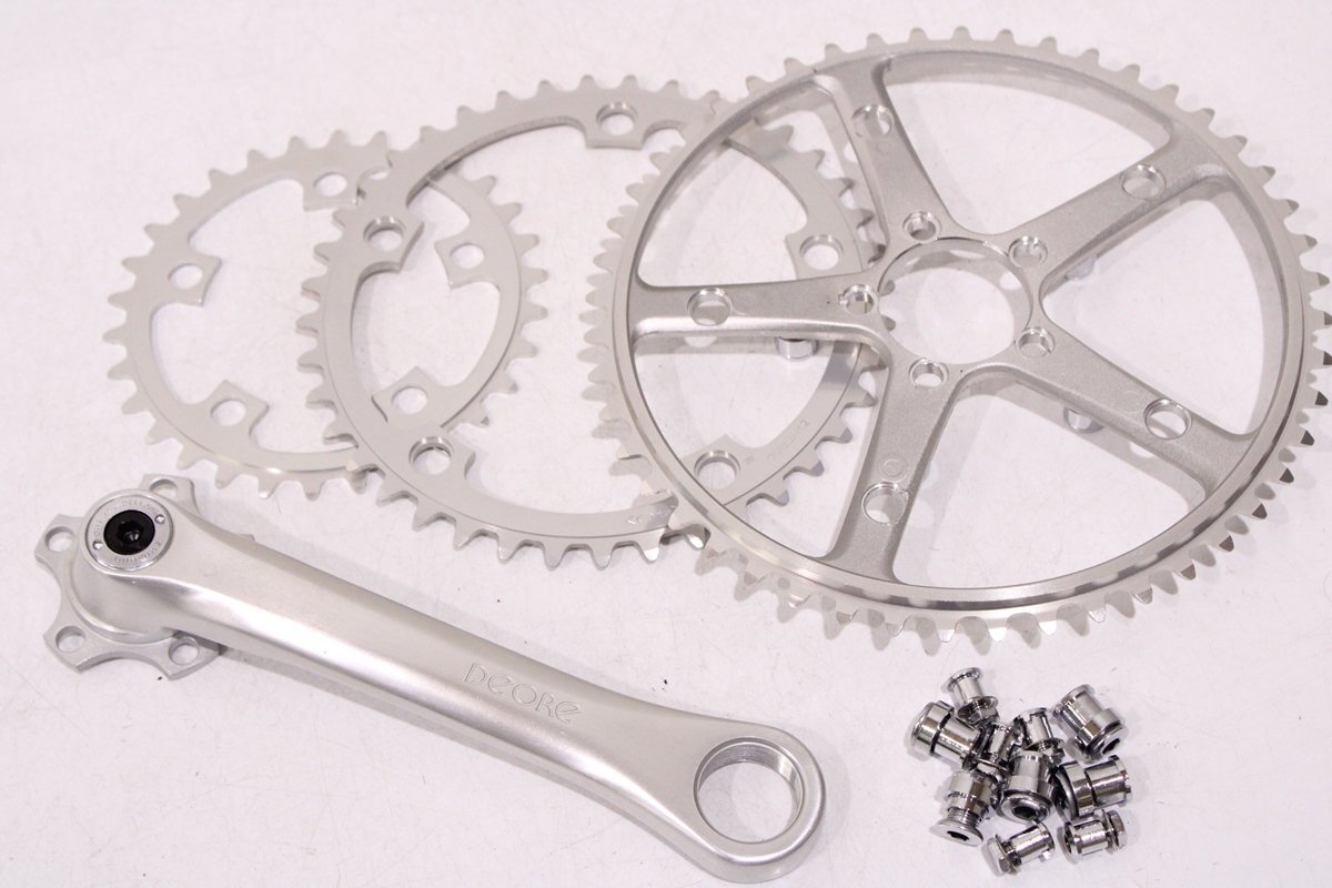 お歳暮ならオンライン MTB OLD 3x6s 48/40/30T 170mm DEORE FC-DE30 シマノ 極稀少●SHIMANO トリプルクランク 超美品 右のみ BCD:50.4/130mm セット