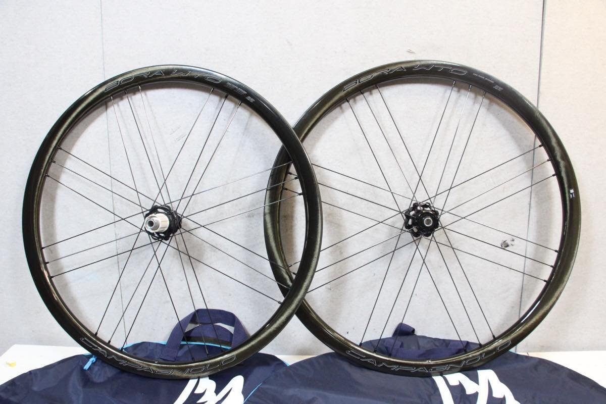 値下げ!○Campagnolo カンパニョーロ BORA WTO 33 DB シマノフリー 11/12s対応 クリンチャー チューブレス 2WAYFIT カーボンホイールセット