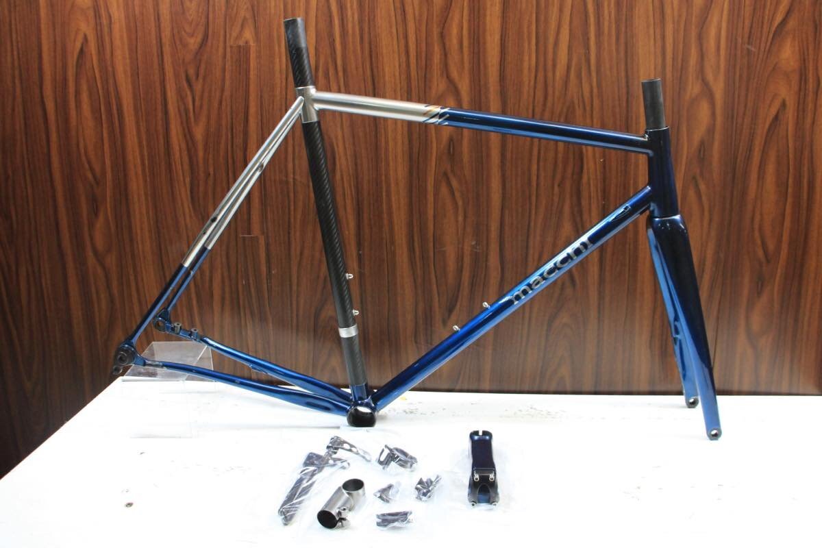 □Macchi cycles 滋賀マッキサイクル CODE3 オーダーチタンフレーム ENVE仕様 OnebyEsu カーボンスージーステム 2021年オーダー 550mm(C-T)