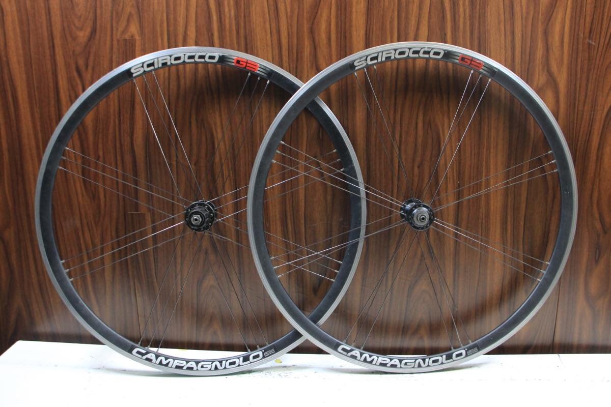 ○Campagnolo カンパニョーロ SCIROCCO G3 シマノフリー 10s対応 クリンチャー ホイールセット