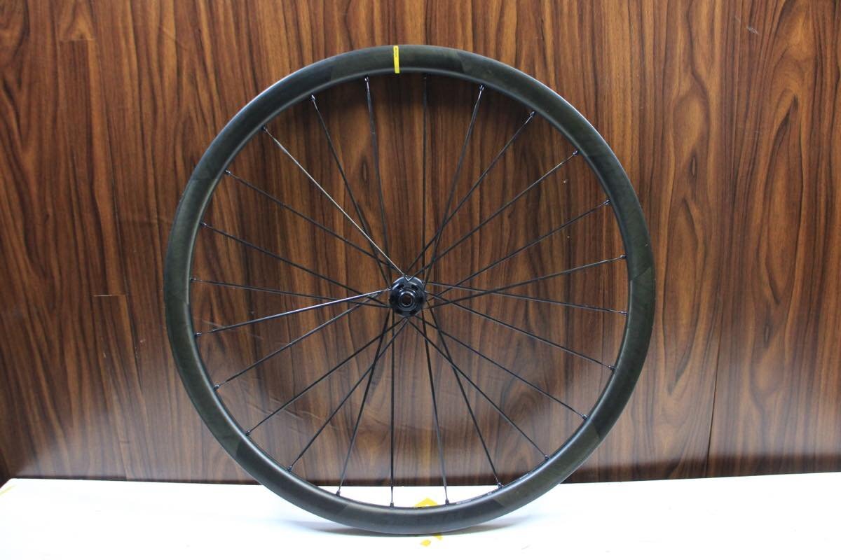 ○MAVIC マビック COSMIC SLR 32 UST DISC クリンチャー チューブレス カーボンホイール フロントのみ ジャンク品