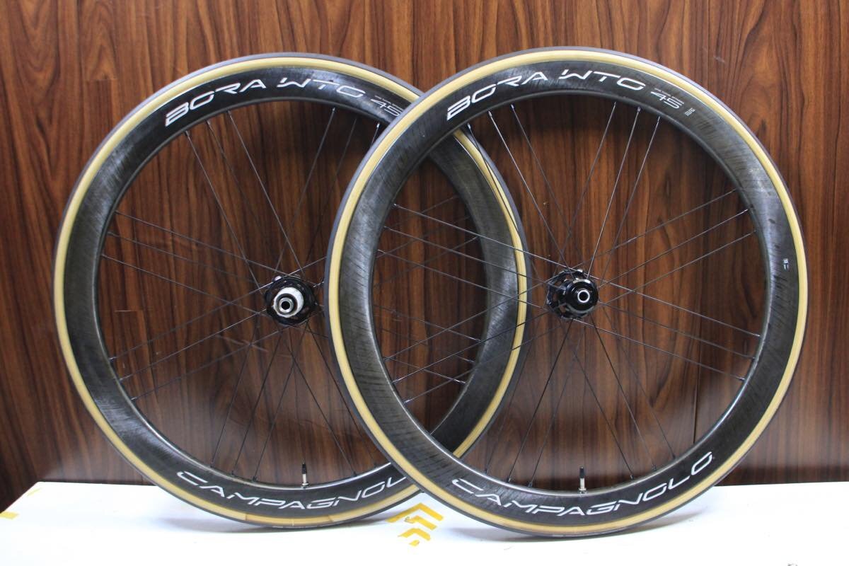 ○Campagnolo カンパニョーロ BORA WTO 45 DB シマノ 11/12s対応 クリンチャー チューブレス 2WAYFIT カーボンホイールセット