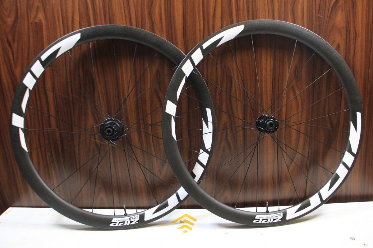 ○ZIPP ジップ 303 firecrest DISC HOOKLESS シマノフリー 11/12s対応 チューブレス カーボンホイールセット