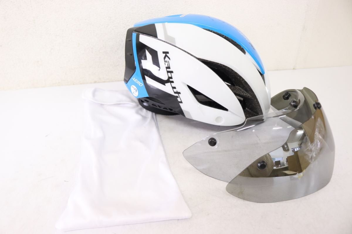 玄関先迄納品 △OGK kabuto カブト AERO-R1 ヘルメット サイズ不明 実測:56cm XSサイズ以下