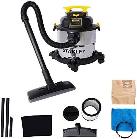 ◇新品未使用品◇◇送料無料◇スタンレー バキュームクリーナー 乾湿両用 容量20L 業務用掃除機 SL18410-5B ブラック、シルバー イエロー