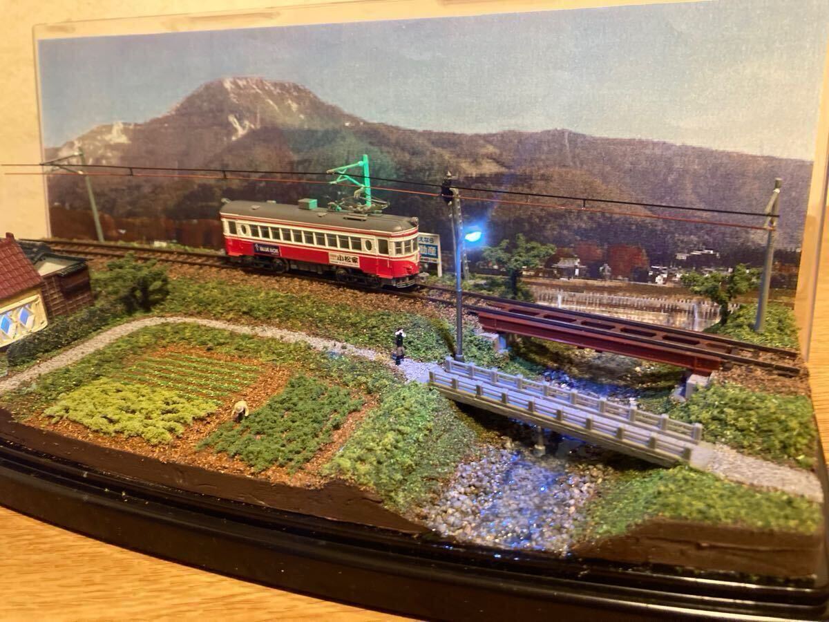 Nゲージ ジオラマ展示台「小川がある田舎沿線」列車信号機(赤&緑 Nゲージ ジオラマ展示台「小川がある田舎沿線」列車信号機(赤&緑