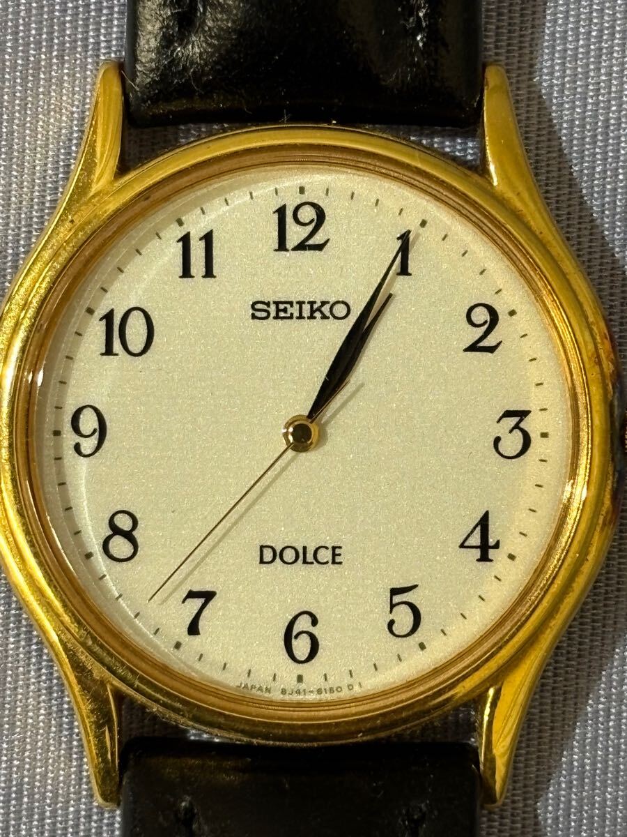 【D127】SEIKO セイコー DOLCE ドルチェ 8J41-6100 腕時計 クオーツ アナログ ステンレススチール レザーベルト