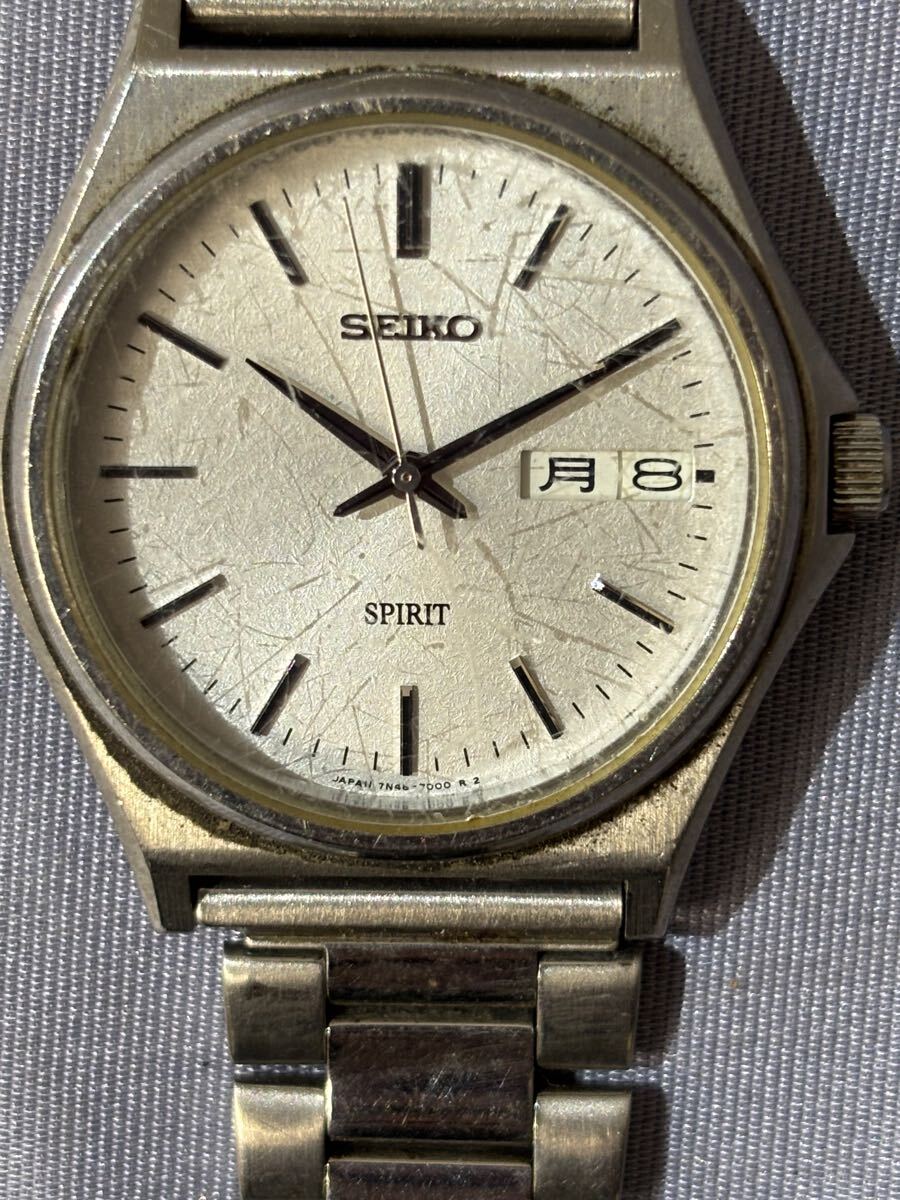 【D131】セイコー スピリット 7N48-7000 クォーツ メンズ 腕時計 SEIKO