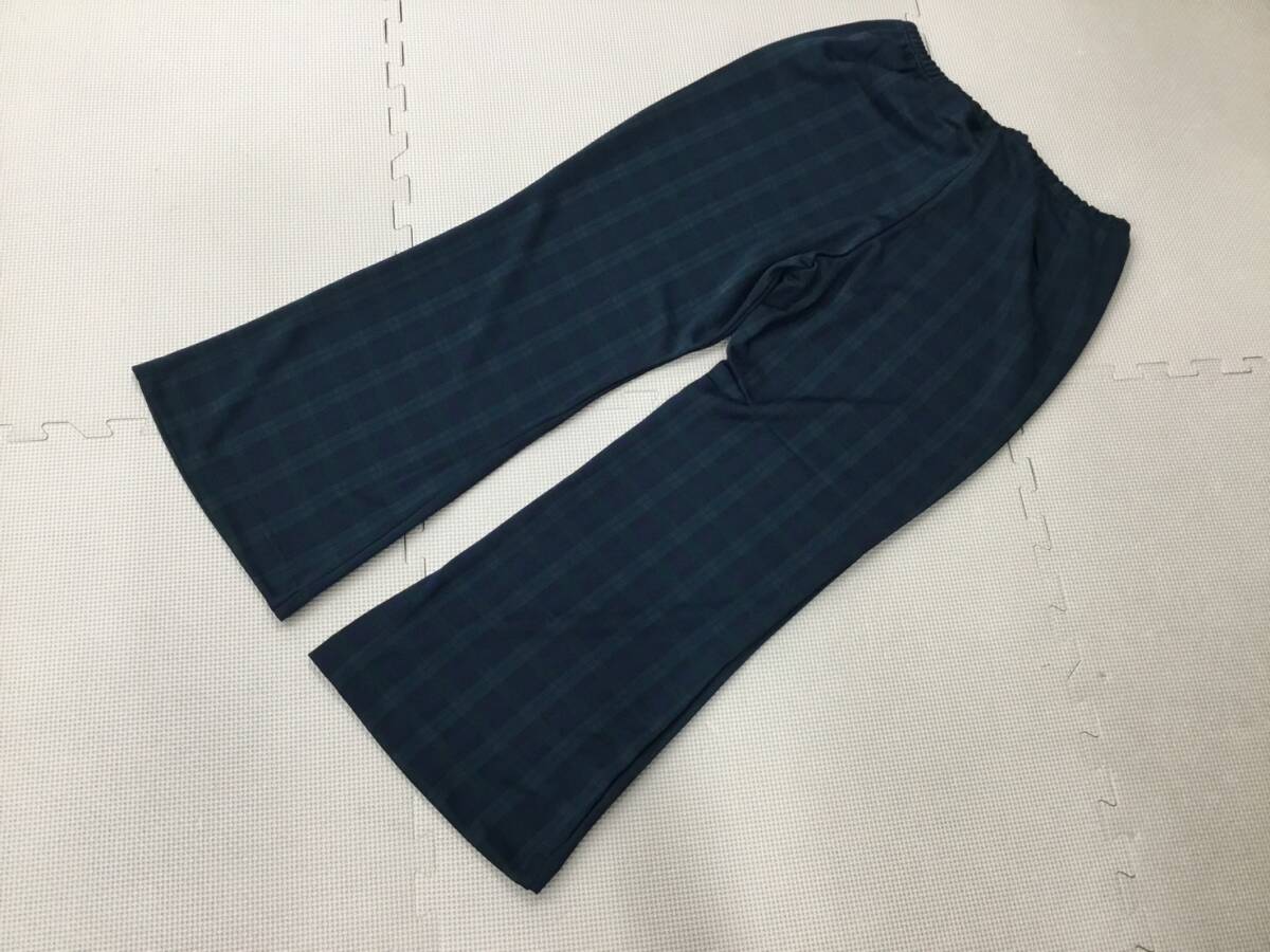 S632 新品【チェック柄 美腳パンツ】レディース パンツ サイズ 3L/Sariel Angel/グリーン系チェック/股下63cm/大きいサイズ