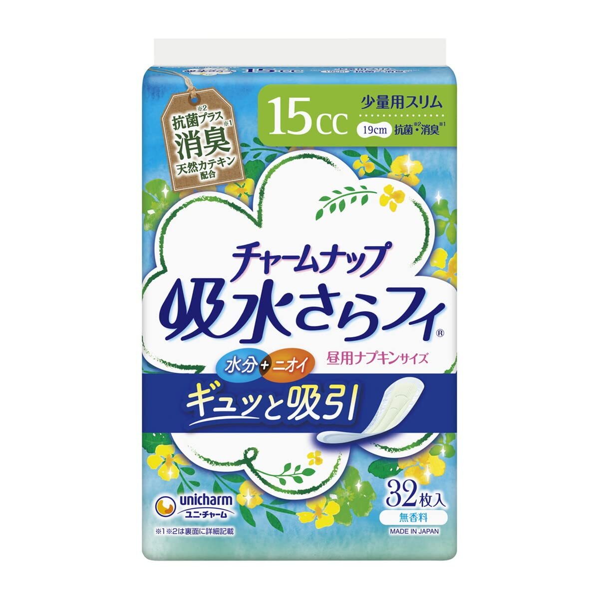 チャームナップ吸水さらフィ少量用消臭32枚 容量32マイ ユニ?チャーム（ユニチャーム） 生理用品