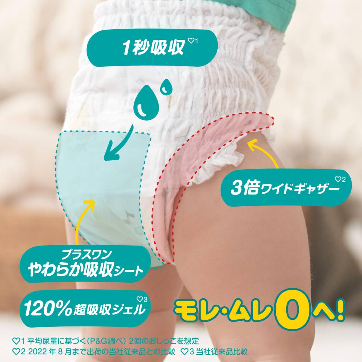 【まとめ買い】パンパース さらさらケア(パンツ) スーパ-ジャンボ Lサイズ44枚 容量44枚×4点セット P&G オムツ_画像5