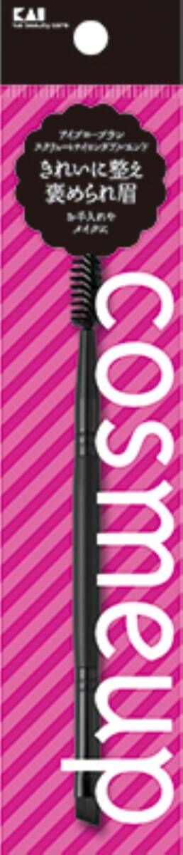 【まとめ買い】cosmeup アイブローブラシ スクリュー&ナイロンダブルエンド 容量1本×12点セット 貝印 メイク_画像2