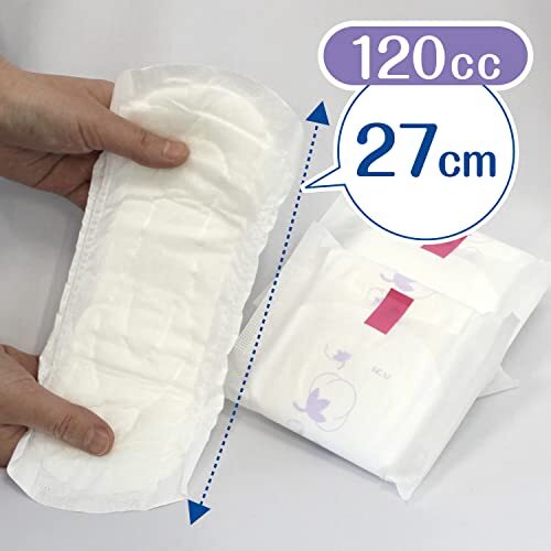 ポイズ　肌ケアパッド　ナチュラルコットン100％　多い時も安心用　18枚容量18マイ生理用品_画像3